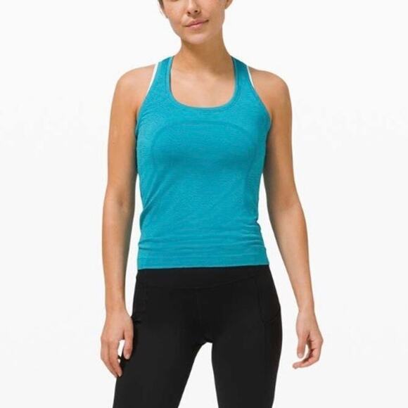 Lululemon Tops - Lululemon Swiftly Tech Racerback 2.0 Tank Ripple Wave Turquoise Tide Blue Size 8